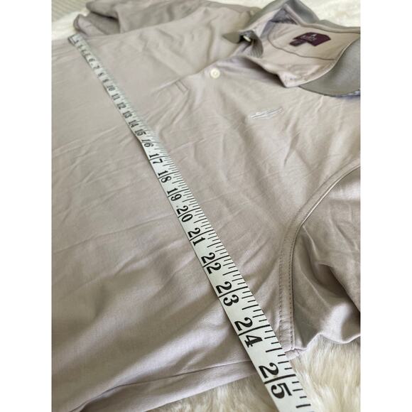 ARI8TO Aristo Eighteen‎ Beige White Collared Golf Shirt Sz XL - Picture 3 of 9